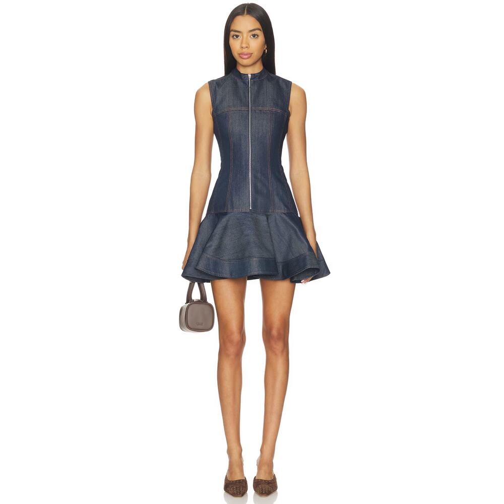 Alexis Taylin Front Zip Denim Dress size XS - Picture 2 of 8